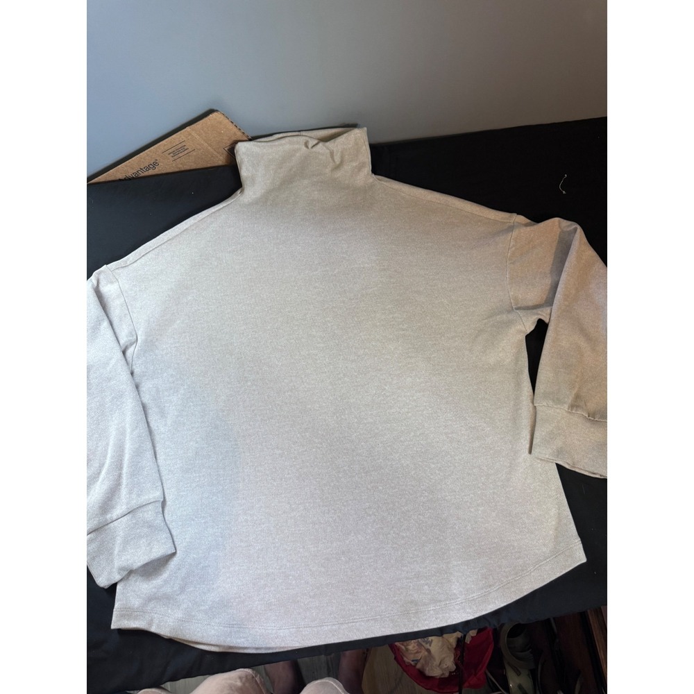 RBX Live Life Active Womens XL Oatmeal Heather‎ Oversized Turtleneck Sweater